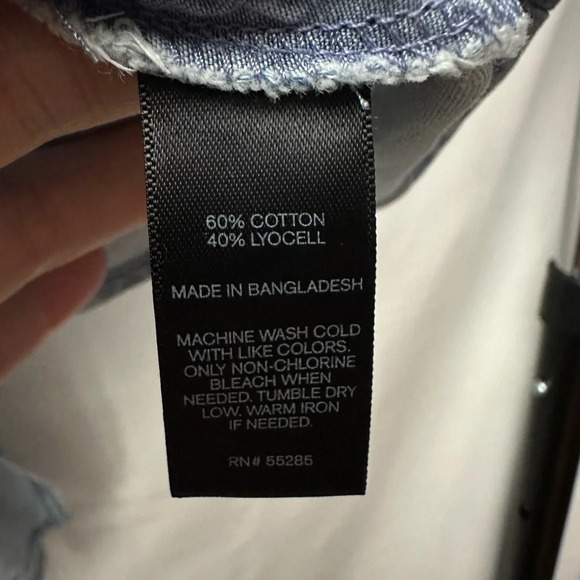 Express Chambray Bell Sleeve Tie Back Top New With Tags Size Small - Picture 5 of 5